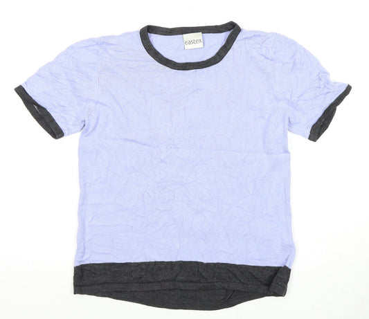 Eastex Women Blue Ringer T-Shirt, Size 10