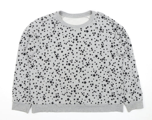 Whistles Women's Grey Star Pullover Sweatshirt M