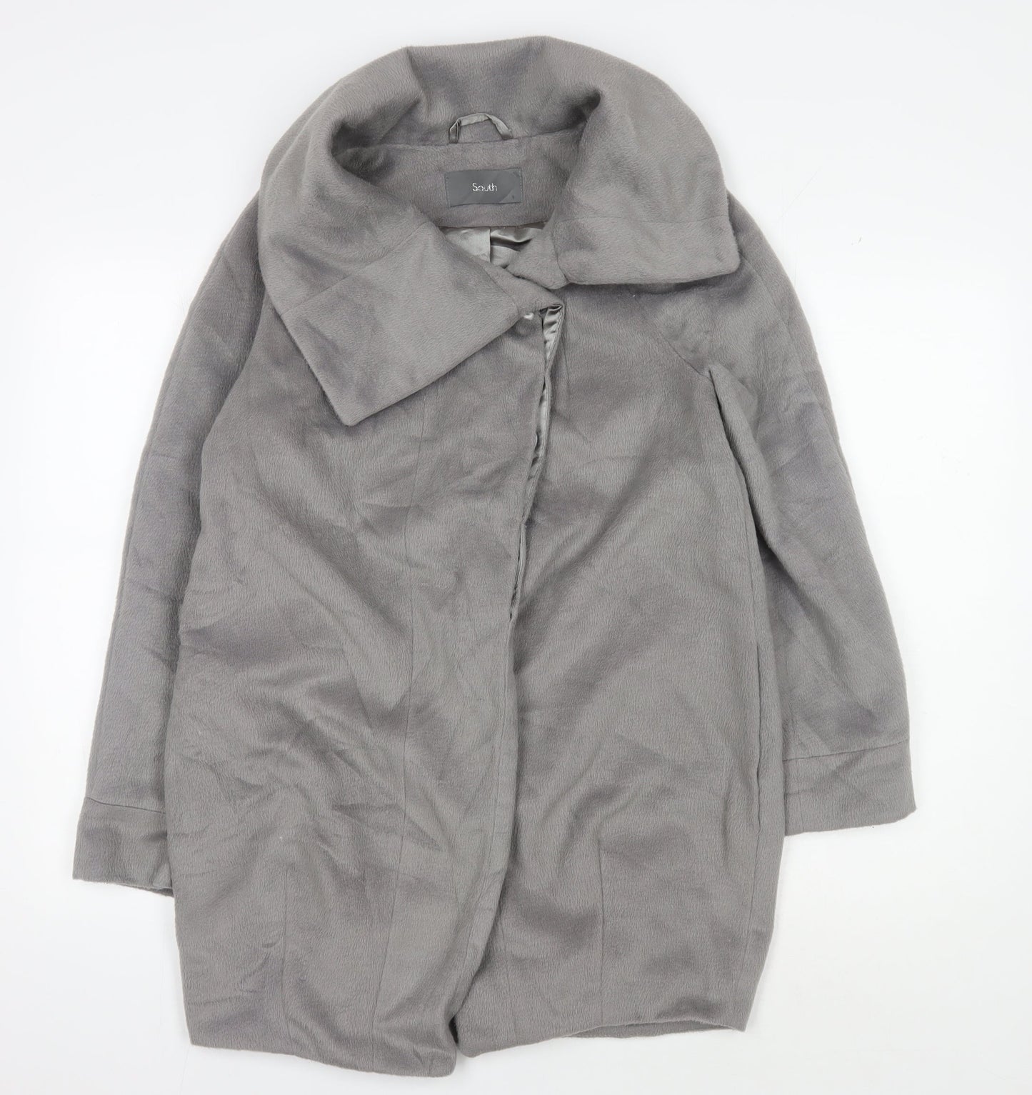 South Women's Grey Mid-Length Coat Size 10