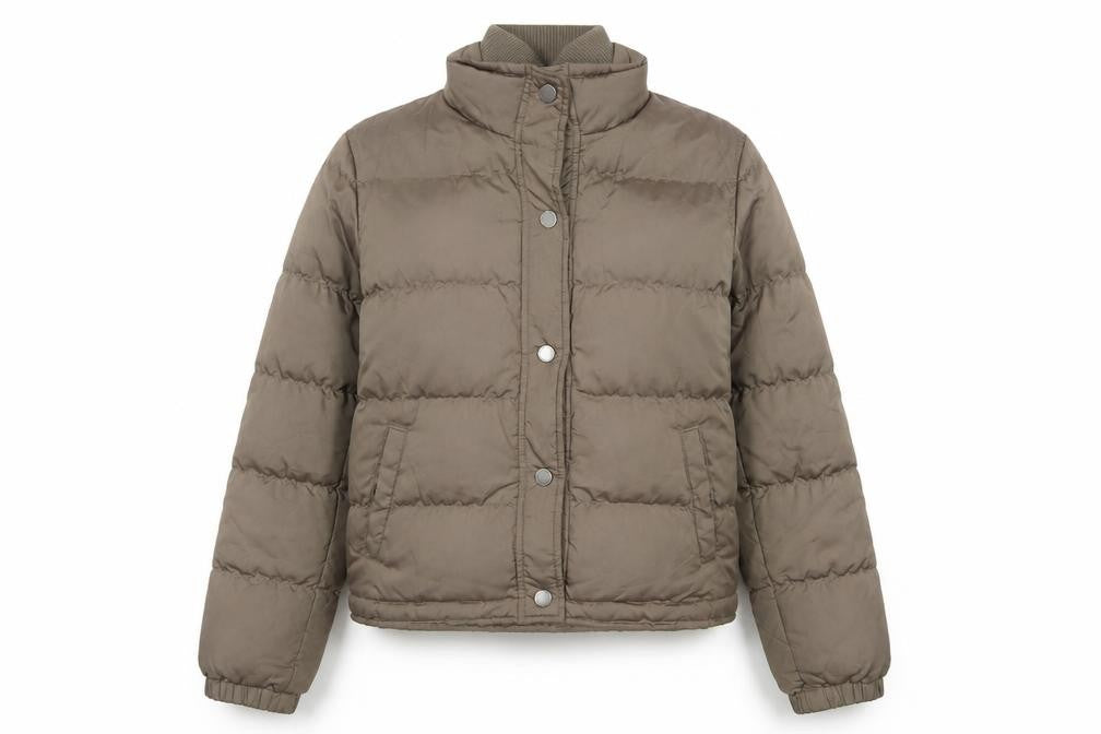 Front view of Mexx Women's Beige, size 12, Puffer Jacket