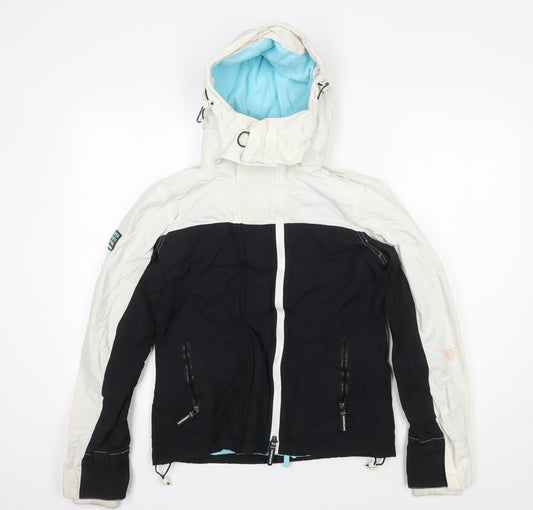 Superdry Women's Black White Windbreaker Jacket Size S