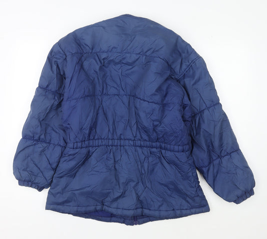Reebok Women's Blue Puffer Jacket Size 12 - Vintage & Stylish