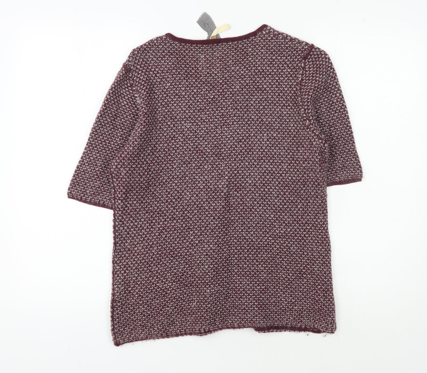 White Stuff Women's Multicolour Geometric Knit Jumper Size 10
