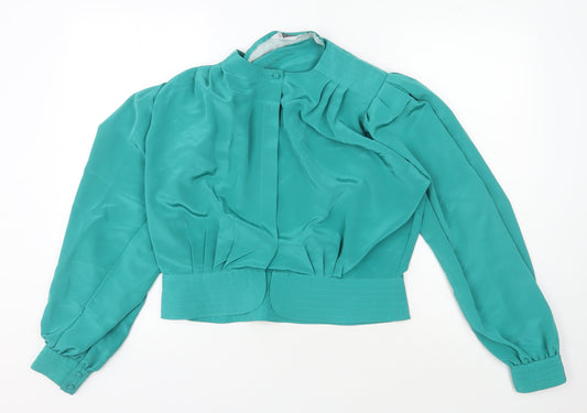 Jacques Vert Women's Green Blouse Size 16 Long Sleeve