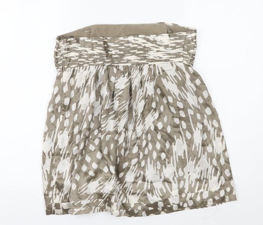 Ted Baker Women’s Brown Geometric Strapless Blouse Size 6