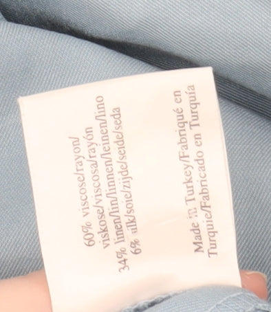 Laura Ashley Women's Blue Straight Trousers Size 14