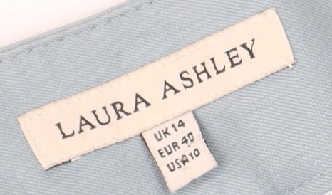 Laura Ashley Women's Blue Straight Trousers Size 14