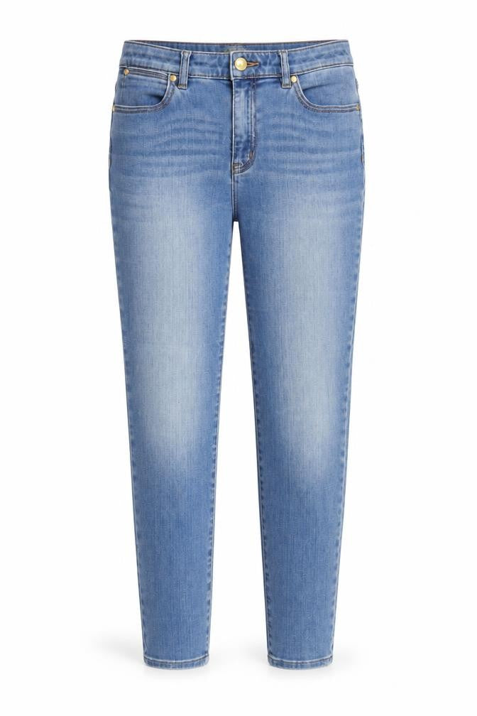 Front view of Michael Kors Women's Blue Skinny Jeans, size 29