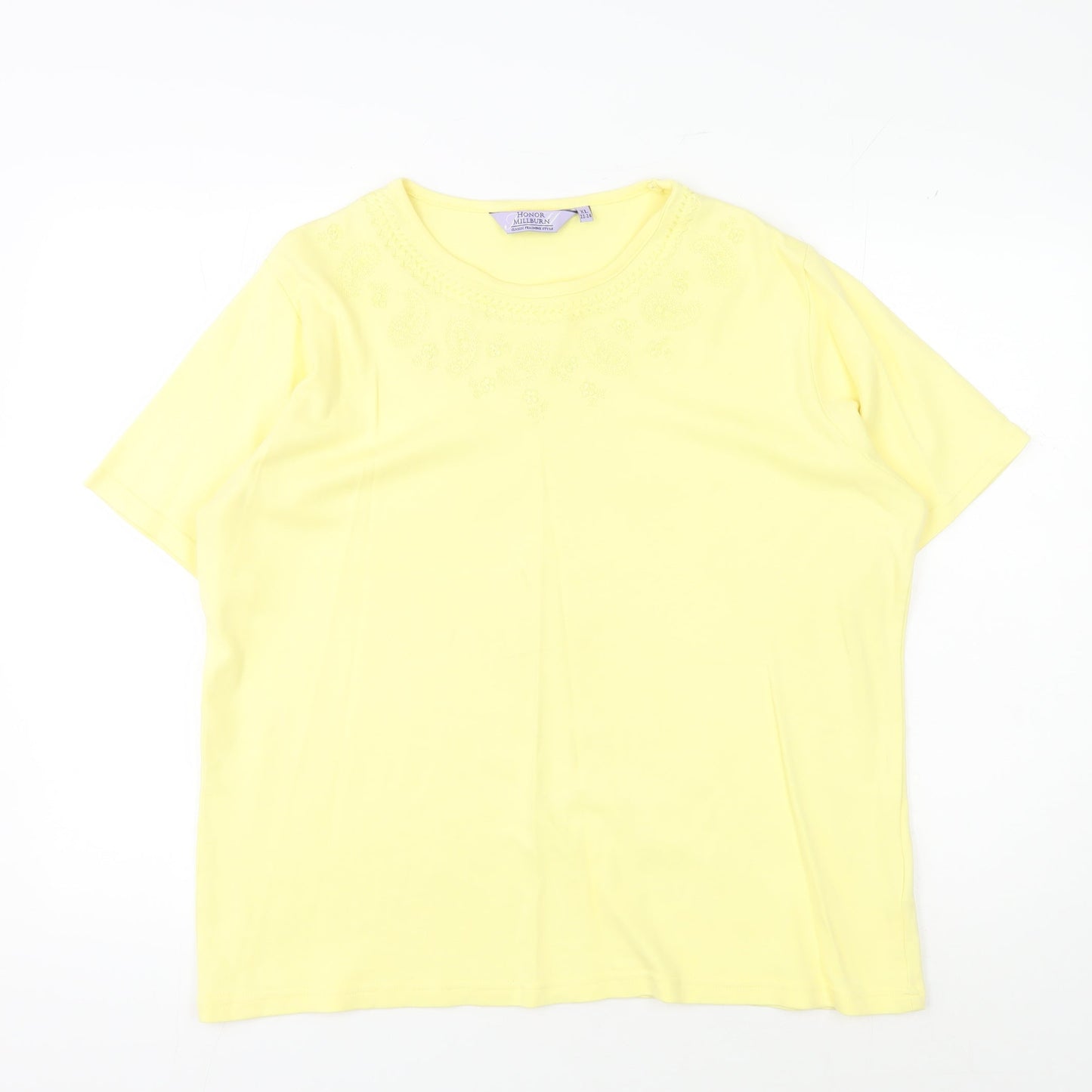 Honor Millburn Women's Yellow XL Cotton T-Shirt
