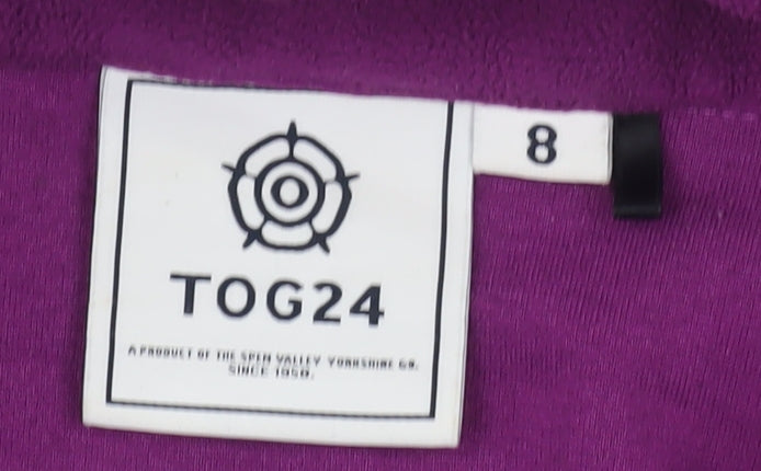TOG24 Women's Purple Fleece Henley Sweatshirt Size 8