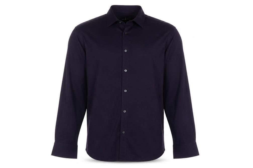 Jeff Banks Men's Black Slim Fit Long Sleeve Shirt 18