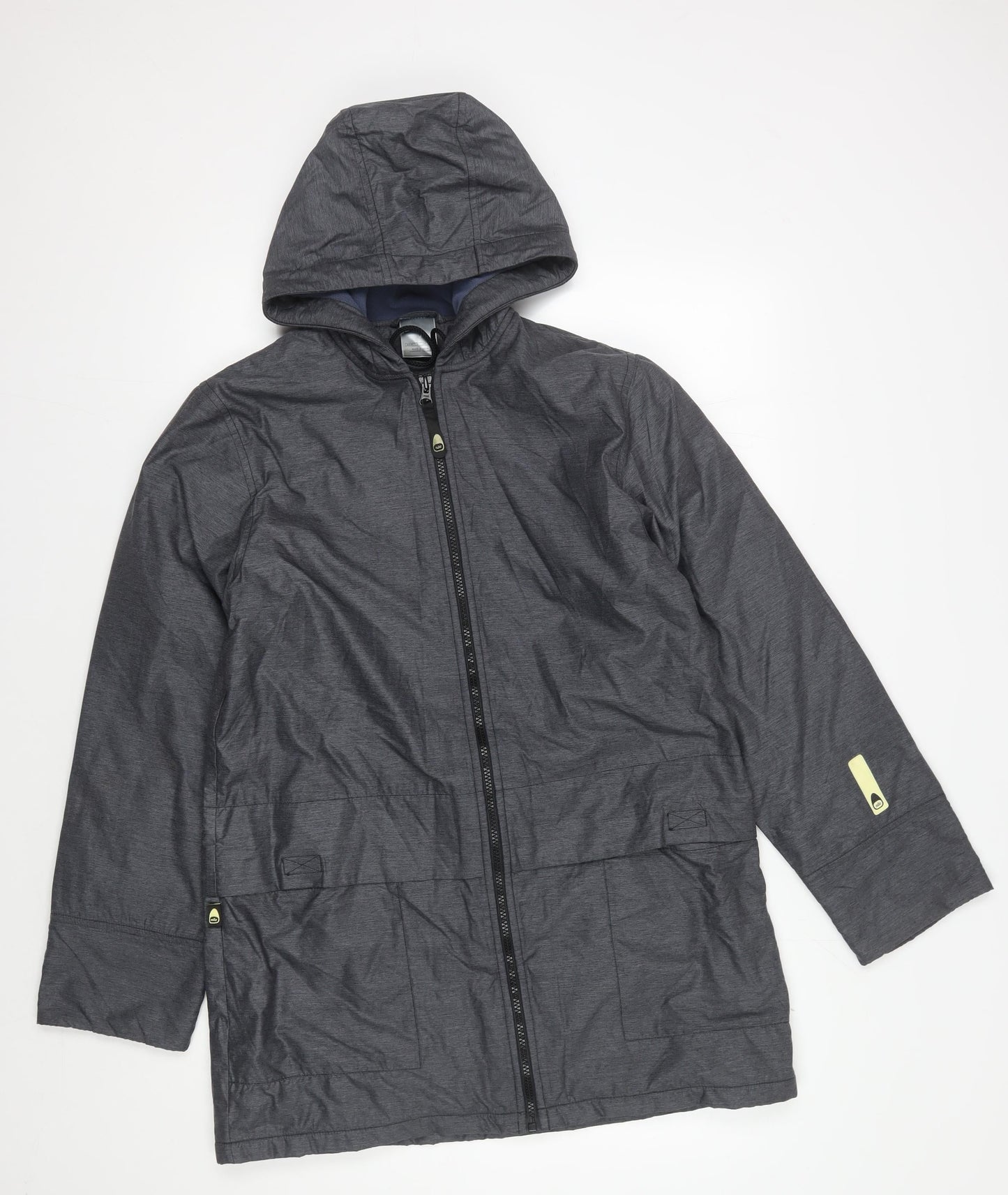 Nike Women's Grey Hooded Rain Jacket, Size 4-6, Casual Style