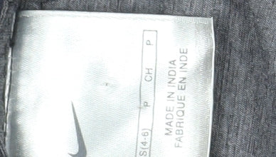 Nike Women's Grey Hooded Rain Jacket, Size 4-6, Casual Style
