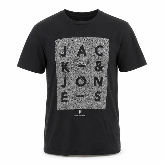 Mens UK Size L JACK & JONES Black  Cotton T-Shirt