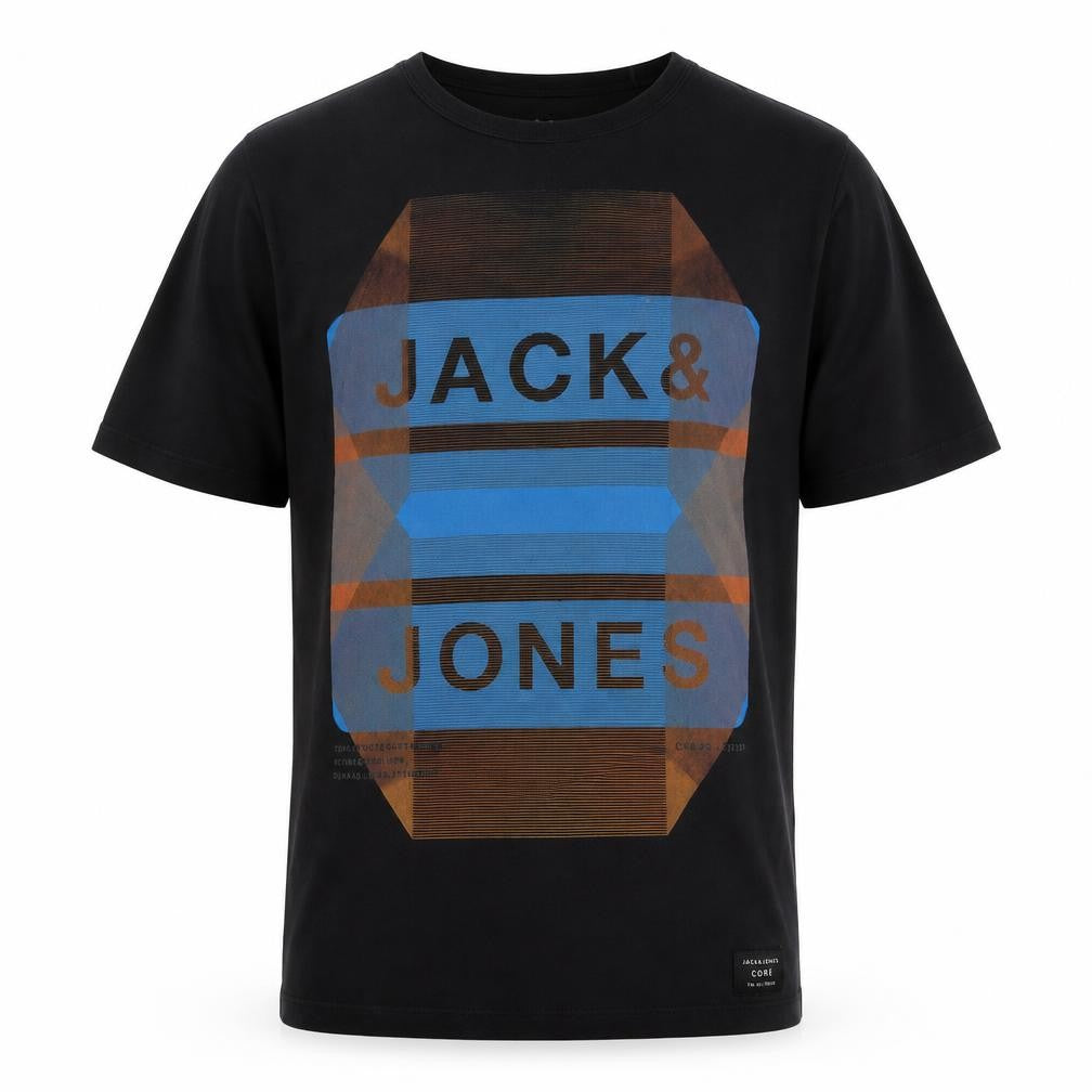 Mens UK Size M JACK & JONES Black  Cotton T-Shirt