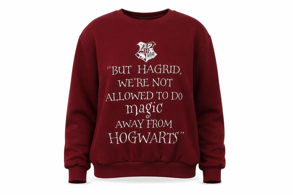 Womens UK 8 Regular Harry Potter Red Pullover Sweatshirt