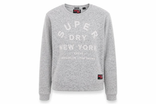 Womens UK XS Regular Superdry Grey Pullover Sweatshirt
