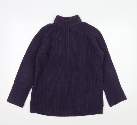 Peter Storm Women's Purple Full Zip Jumper Size 10