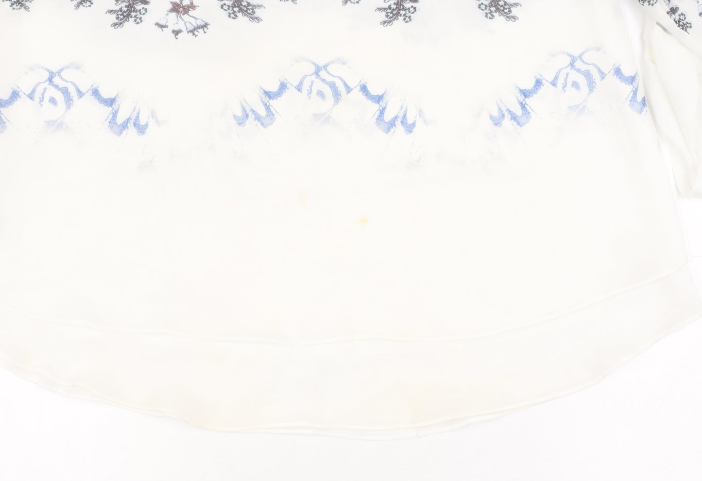 Saloos Women's White Floral 3/4 Sleeve Tunic Blouse Size 14
