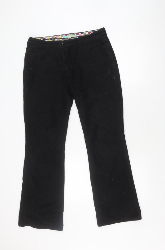 Boden Women's Black Trousers, Size 12, Comfortable Pockets