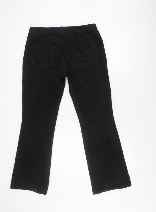 Boden Women's Black Trousers, Size 12, Comfortable Pockets