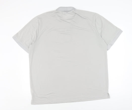 Apparel Unlimited Men's Grey Polo 2XL Short Sleeve