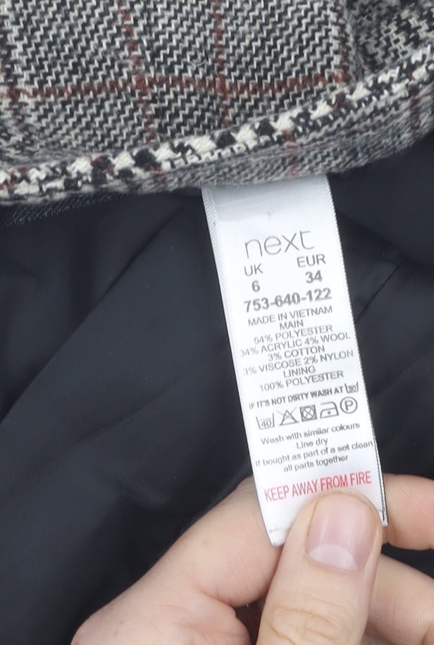 Next Women's Multicoloured Check Pencil Skirt Size 6