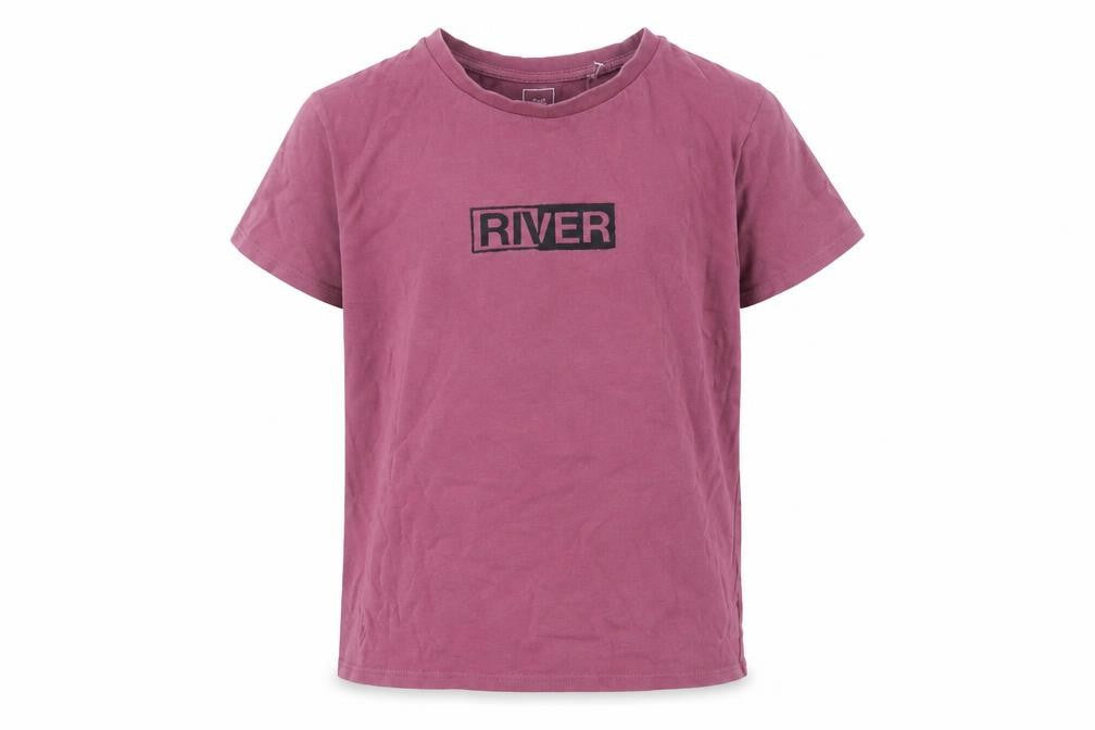 Front view of River Island girls’ pink slim fit t-shirt, 9-10 years