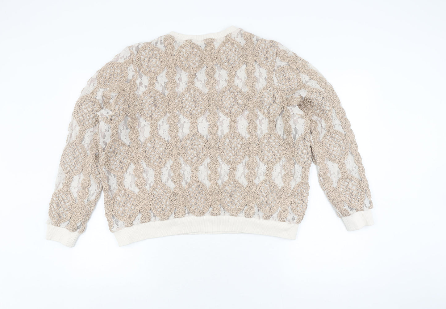 Gallery Women's Ivory Knit Pullover Jumper XL