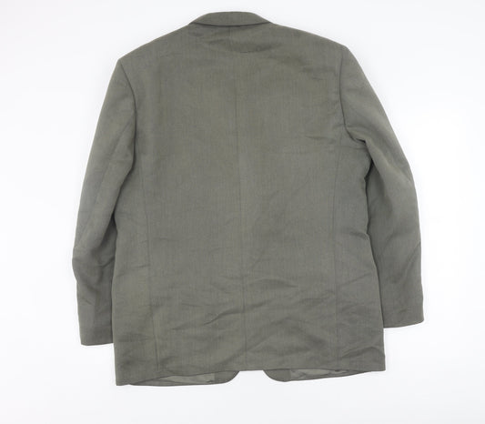 BHS Men's Green Blazer, Regular Fit, Size 44R