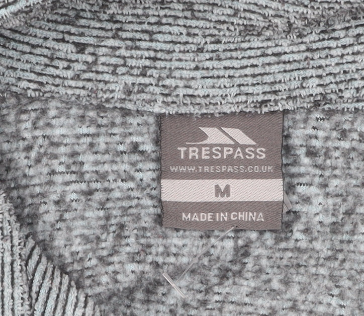 Trespass Men's Grey Full Zip Jumper, Size M, Regular Fit