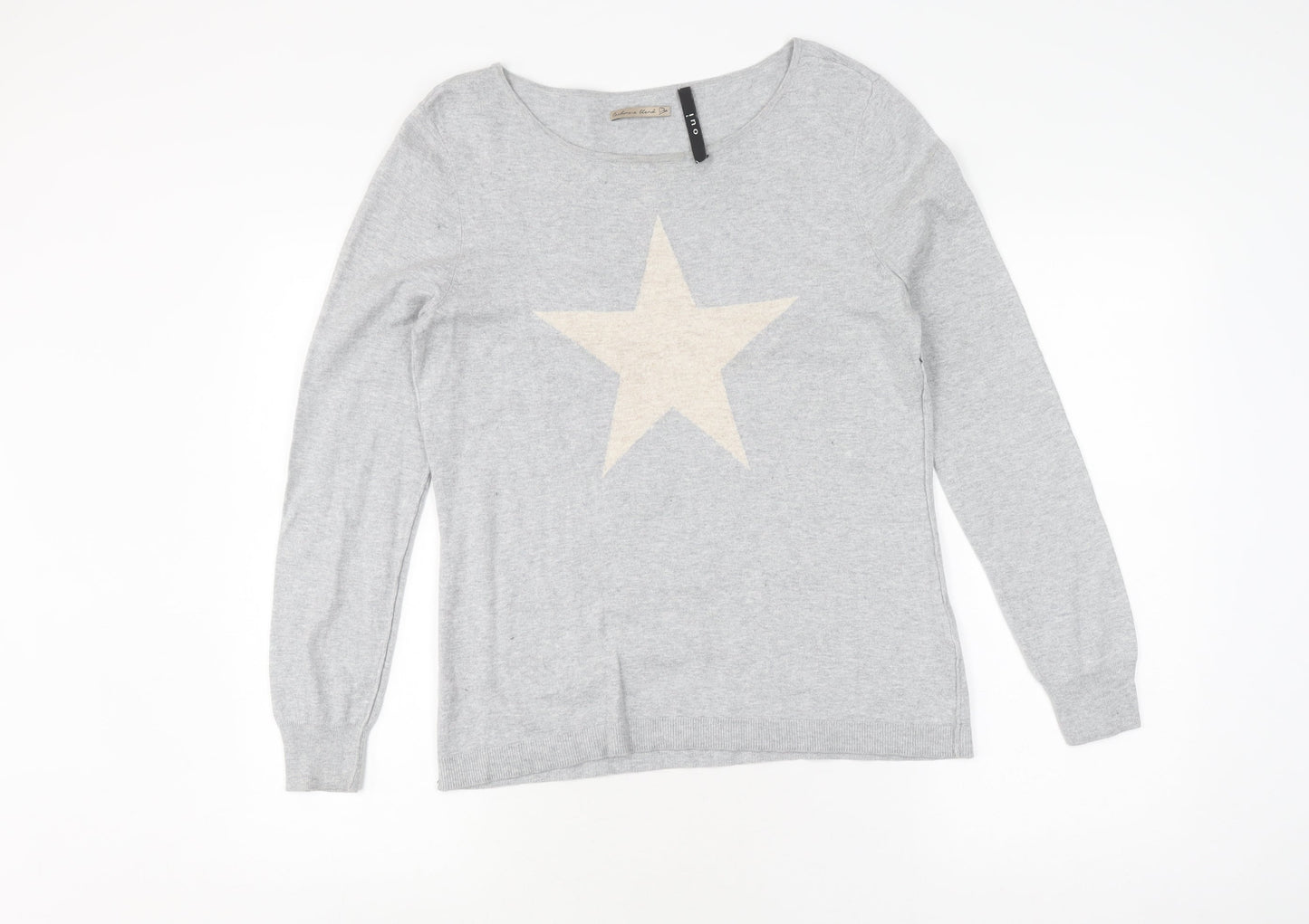 Oui Women's Grey Pullover Jumper Size 16