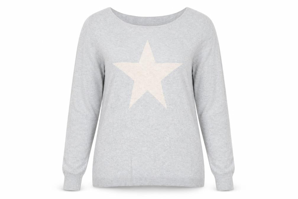 Front view of Oui Women's Grey jumper, size 16