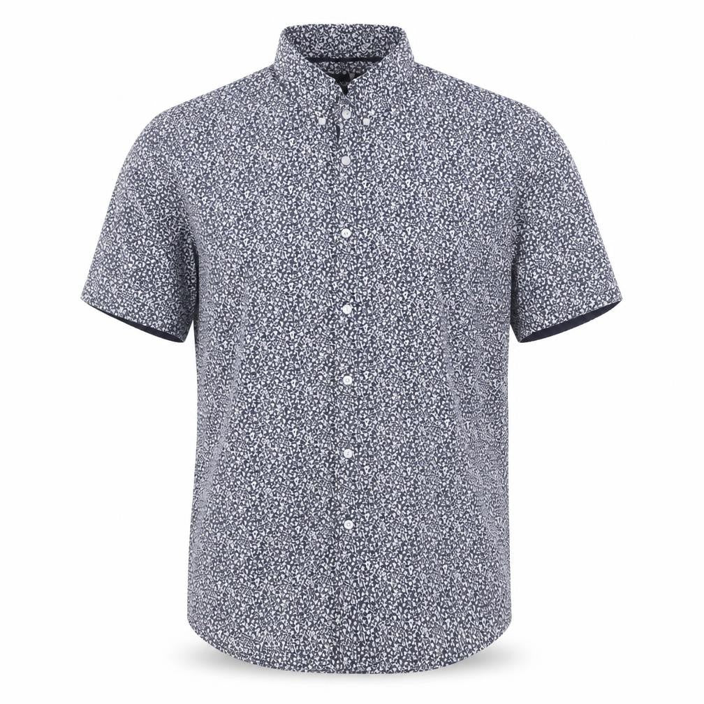 Marks & Spencer Men's Blue Floral Slim Fit Shirt