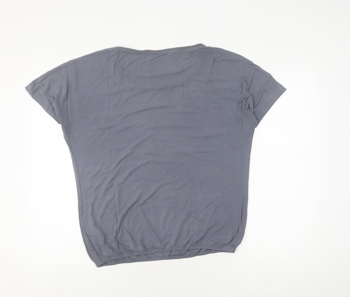 Tom Tailor Women’s Grey Basic T-Shirt, S, Short Sleeve Casual