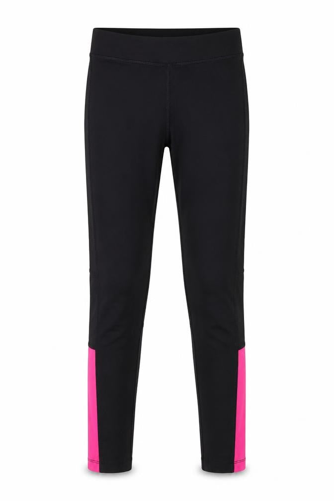 Front view of Karrimor girls’' black running leggings, size 9-10, years