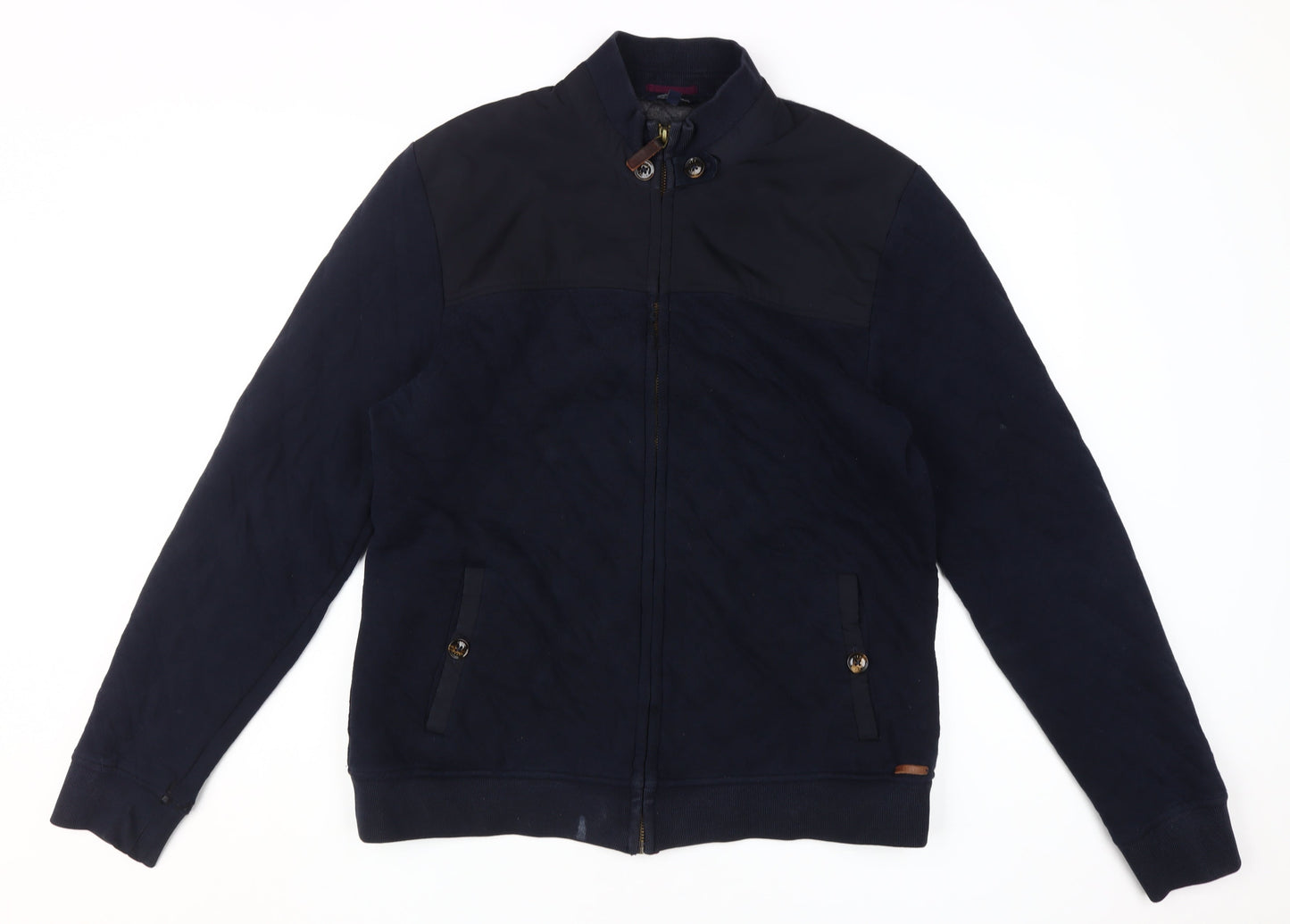 Ted Baker Men's Blue Mid-Length Jacket, Size 4