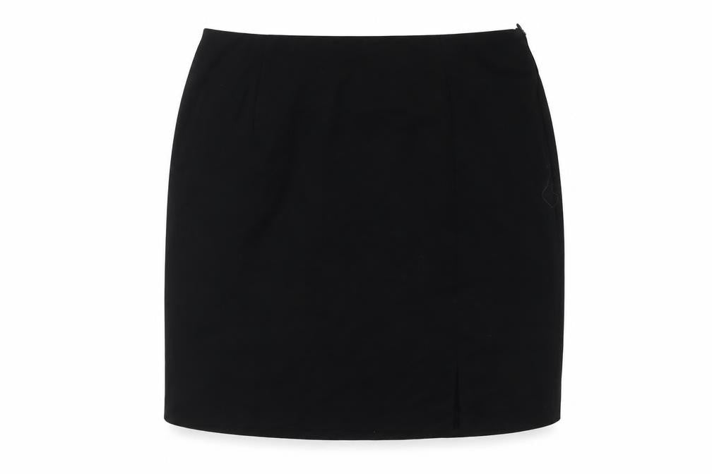 Front view of Object Women's Black Pencil Skirt, size 16, Knee Length