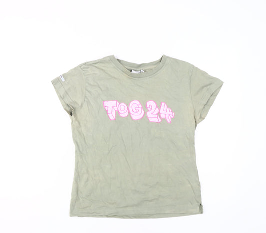 TOG 24 Women Green Crew Neck T-Shirt Size L - Casual Style