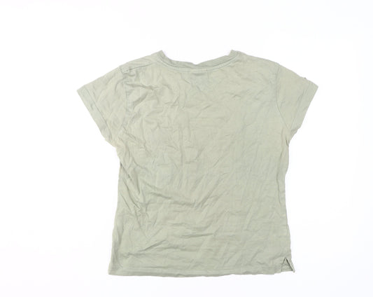 TOG 24 Women Green Crew Neck T-Shirt Size L - Casual Style