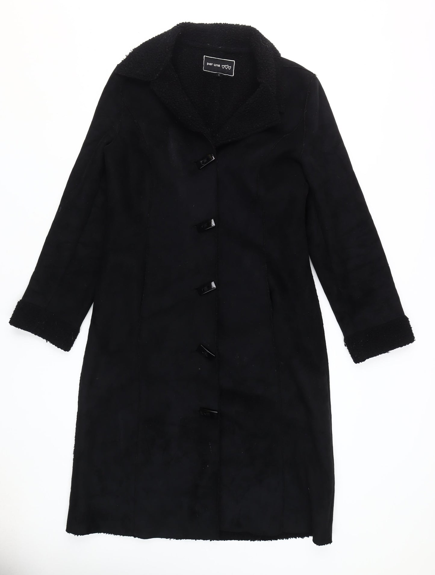 Marks and Spencer Women's Black Overcoat, Size S