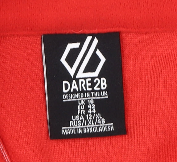 Dare 2b Women's Red Long Sleeve 1/2 Zip Pullover