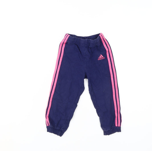 Adidas Unisex Baby Joggers Blue Size 18-24 Months