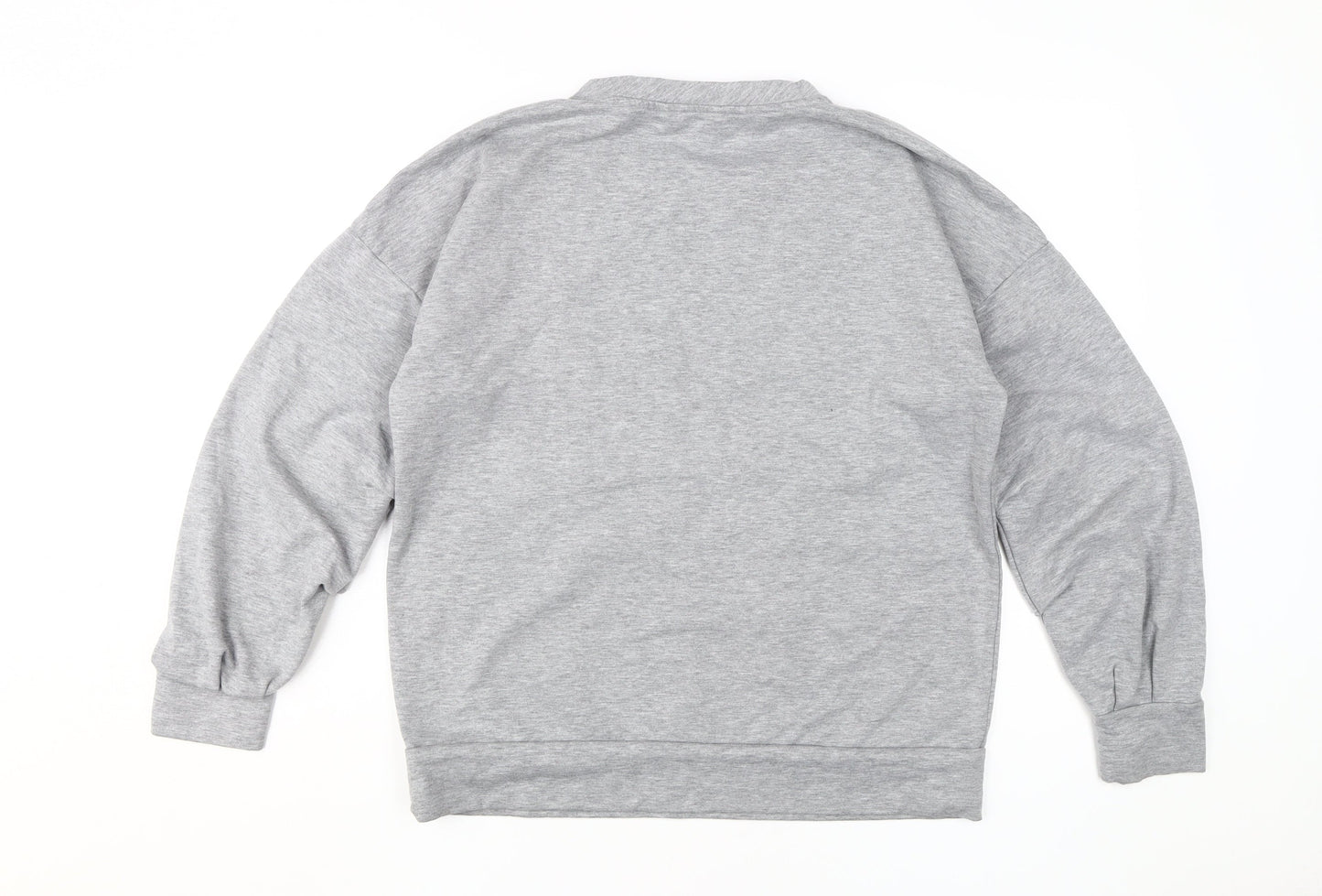 Next Women's Grey Embroidered Pullover Sweatshirt Size 12