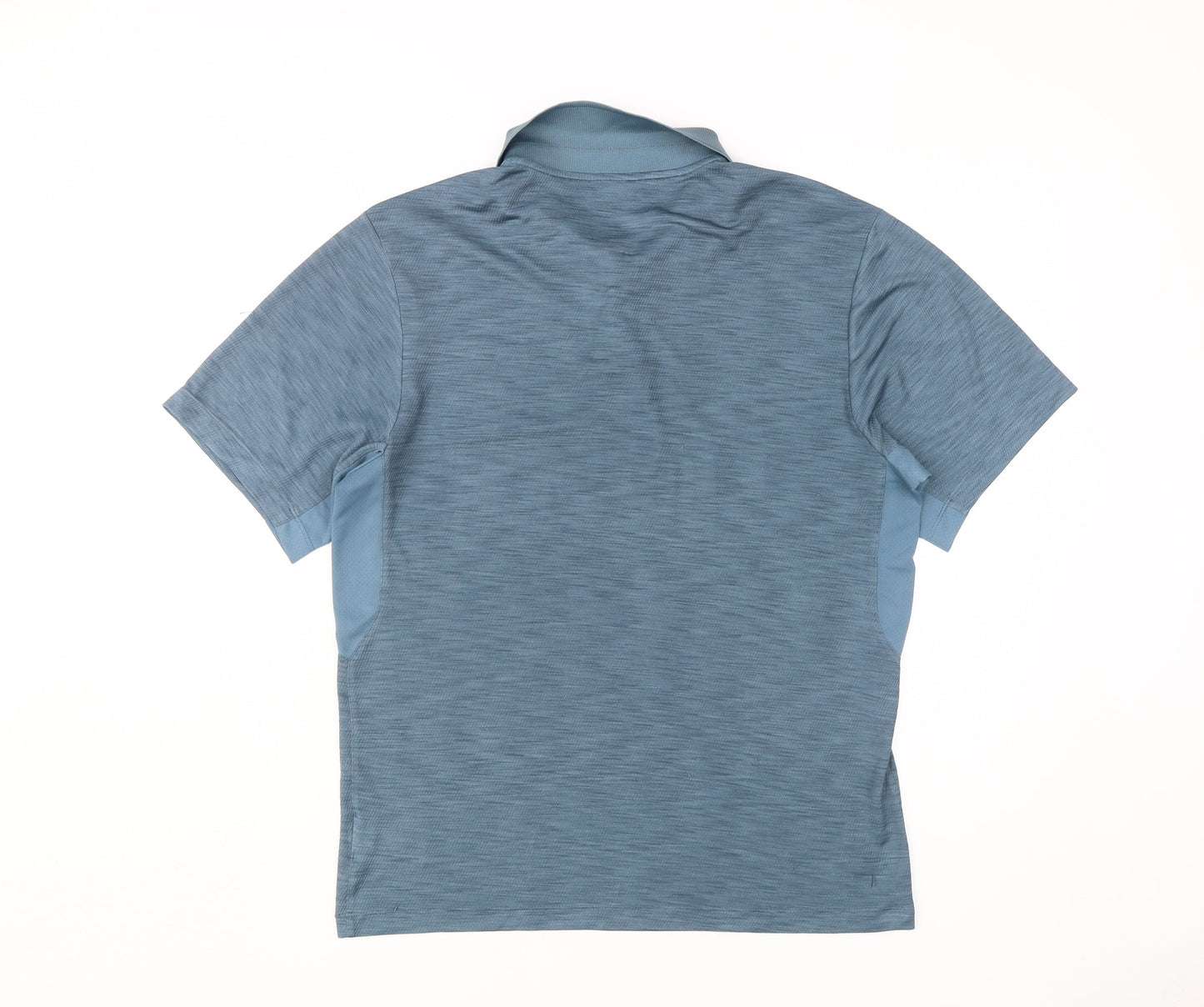 Wilson Men's Blue Polo Shirt M Solid Short Sleeve