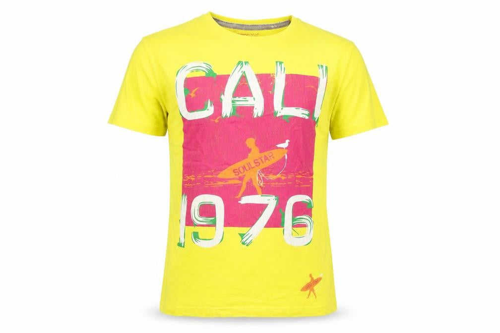 SoulStar Men’s Yellow California Graphic T-Shirt M
