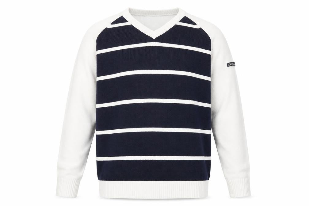 Nautica Jeans Co. Men's White Striped Pullover Jumper S