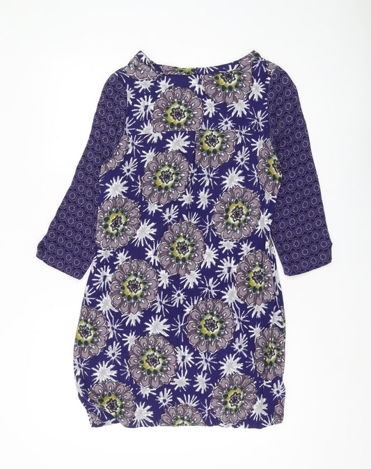 White Stuff Women's Multicolour Floral Sheath Dress Size 10