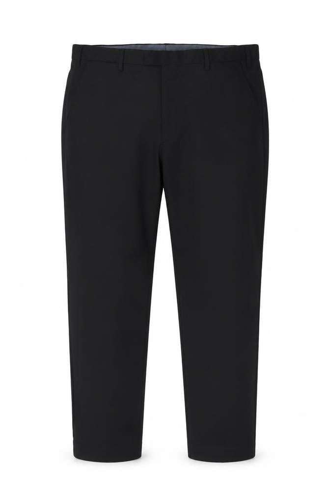 Marks and Spencer Men's Black Regular Fit Trousers, Size 38