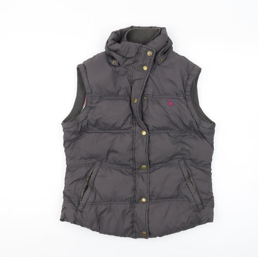 Jack Wills Women's Grey Puffer Waistcoat Size 10